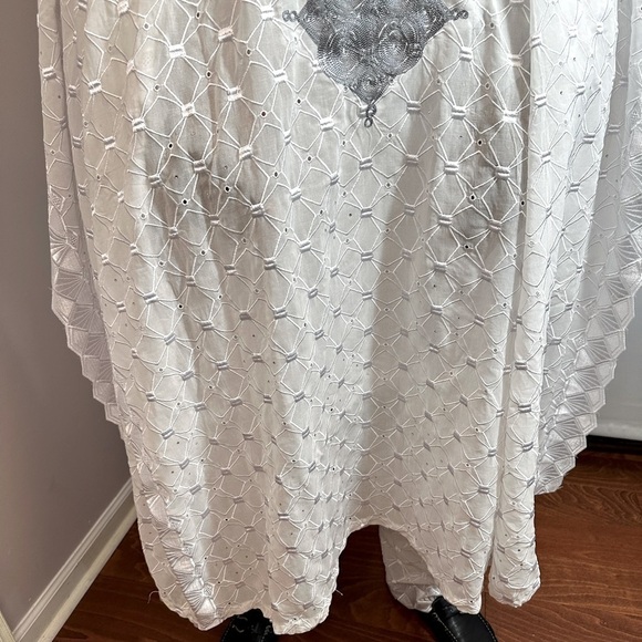 African Mens Clothing Lace Material Embroidered 3 Pcs Agbada Shirt Pants Dashiki - Picture 5 of 16